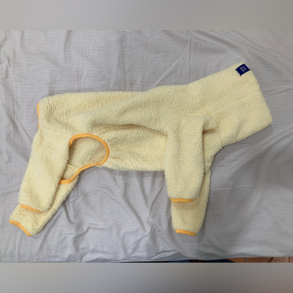 Little Beast rubber ducky fleece onesie size L — discontinued color!